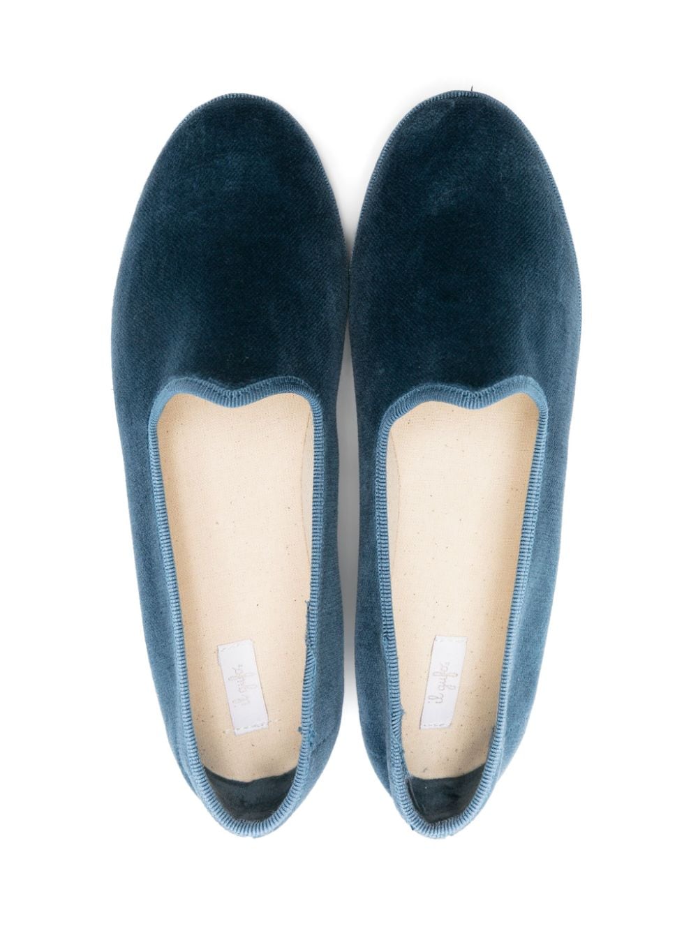 Shop Il Gufo Grosgrain-trim Suede Ballerina Shoes In Blue
