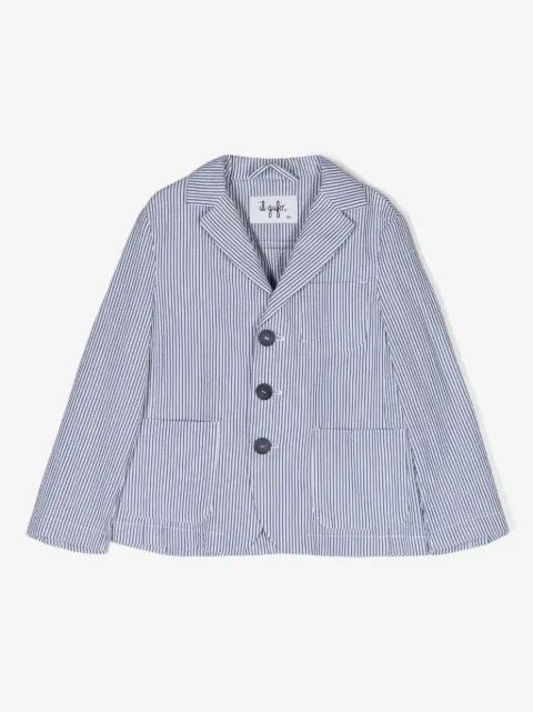 Il Gufo randig enkelknäppt blazer