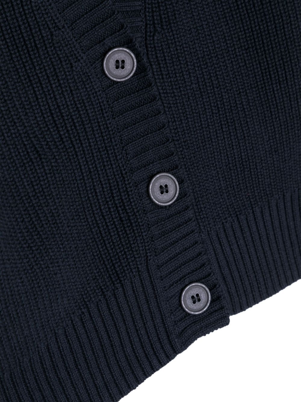 Shop Aspesi Ribbed Cotton Cardigan In Blau