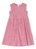 Il Gufo gingham-checked cotton flared dress