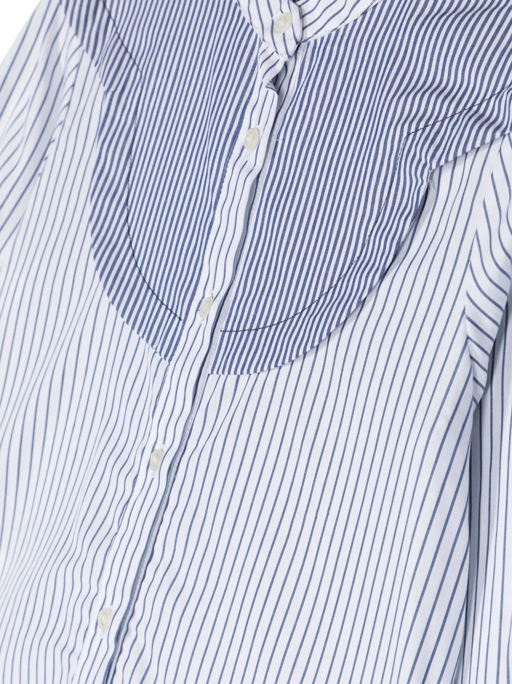 Shop Il Gufo Striped Cotton Shirt In White