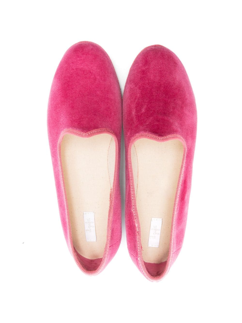 Shop Il Gufo Grosgrain-trim Suede Ballerina Shoes In Pink