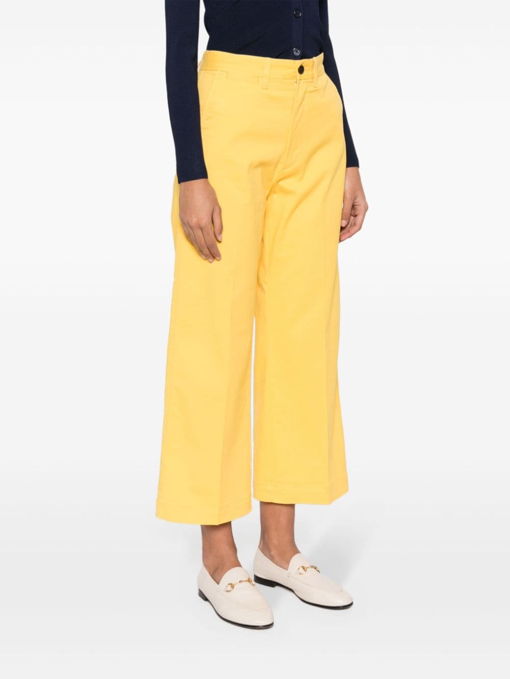 Shop Polo Ralph Lauren Straight-leg Trousers In Yellow