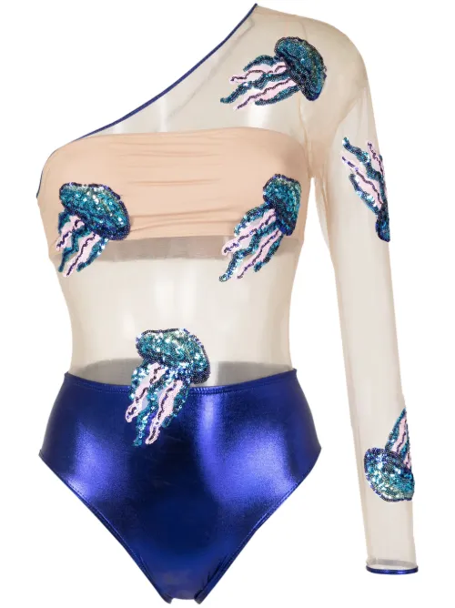 Maillot de bain métallisé à ornements - Brigitte - Modalova