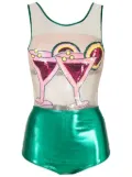 Brigitte Drink sequin-embellished one-piece - Green