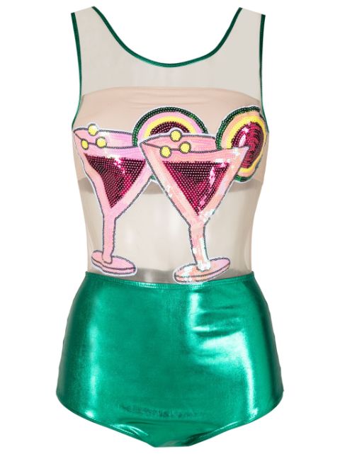 Brigitte Drink sequin-embellished one-piece