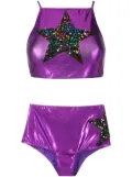 Brigitte Carnaval sequinned bikini set - Purple