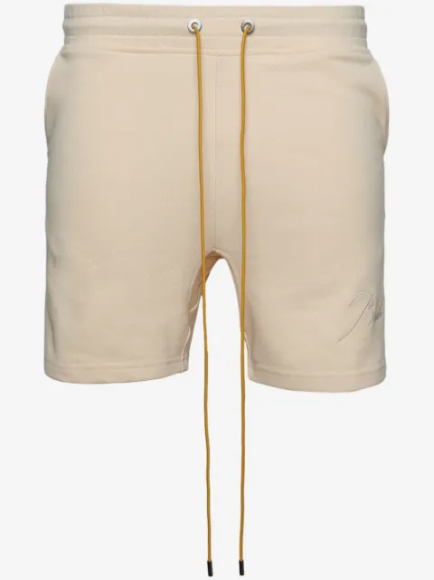 RHUDE logo-embroidered cotton track shorts