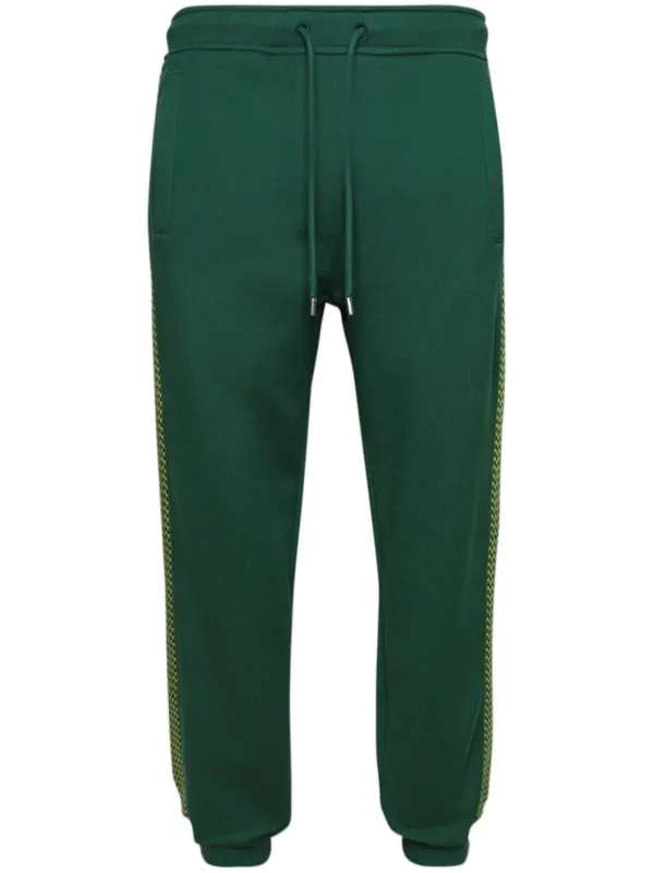 Lanvin Curb Cotton Track Pants | Green | FARFETCH