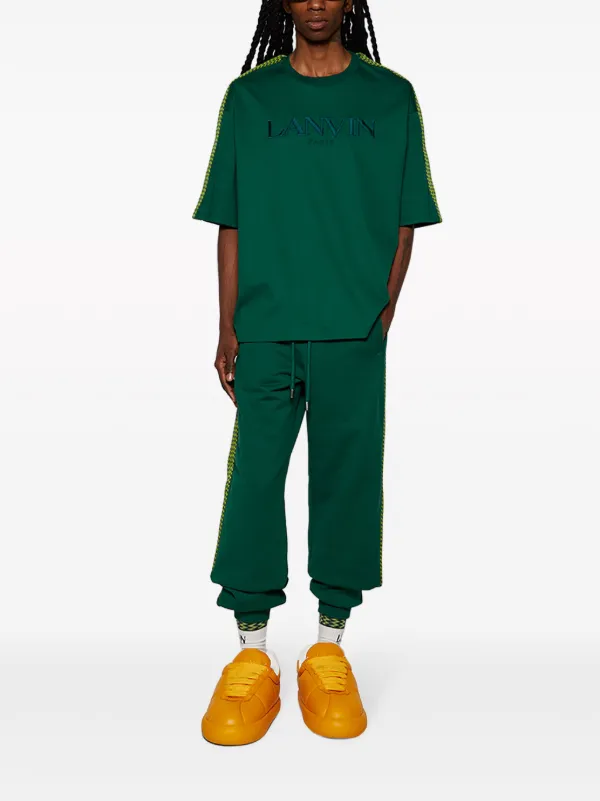 Lanvin Curb Cotton Track Pants | Green | FARFETCH