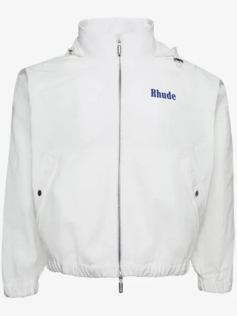 RHUDE chamarra deportiva con capucha y logo estampado