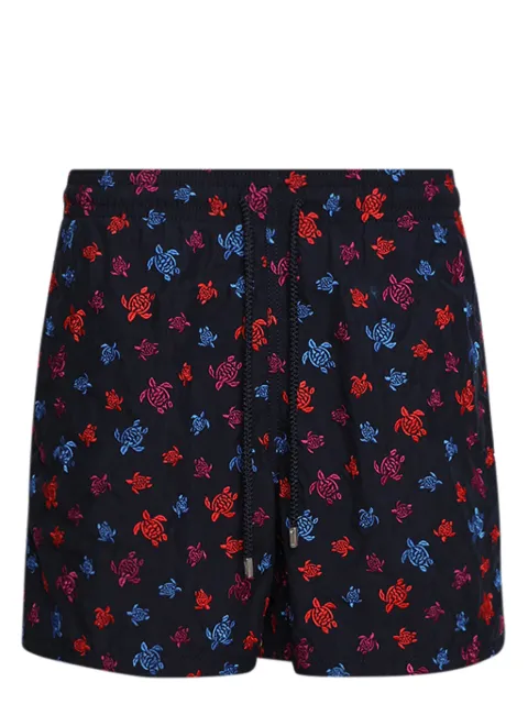 Vilebrequin shorts de playa con logo bordado
