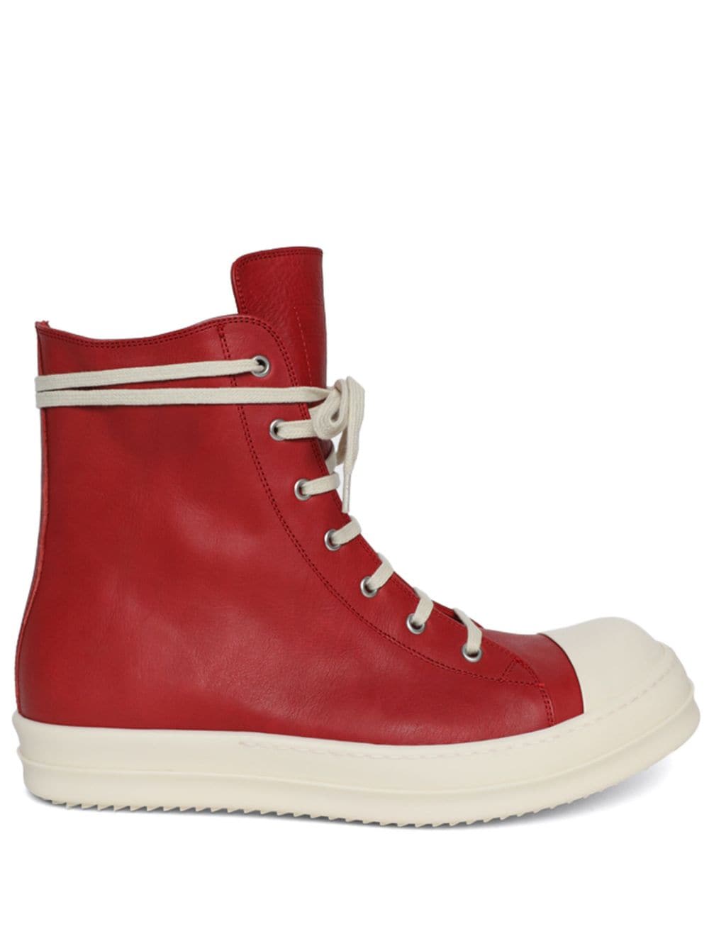 Rick Owens Lido High-top Trainers In Red