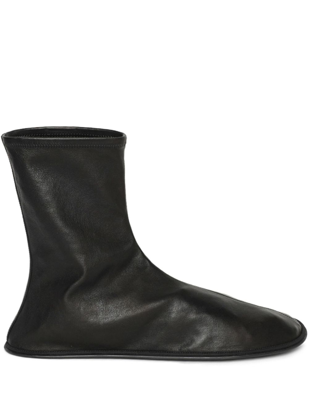 The Row leather sock boots – Black