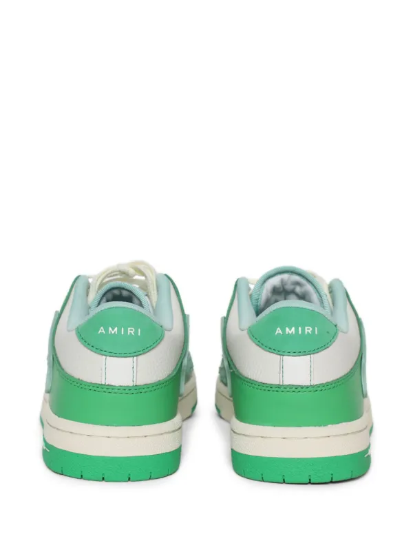 AMIRI Skel Top Low Leather Sneakers | Green | FARFETCH JO