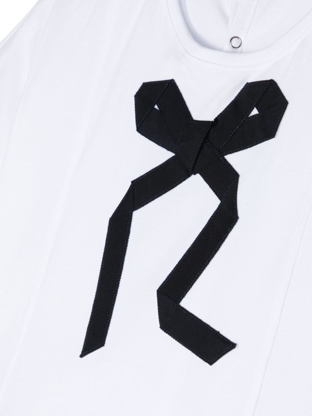 Shop Il Gufo Grosgrain-ribbon Cotton T-shirt In White