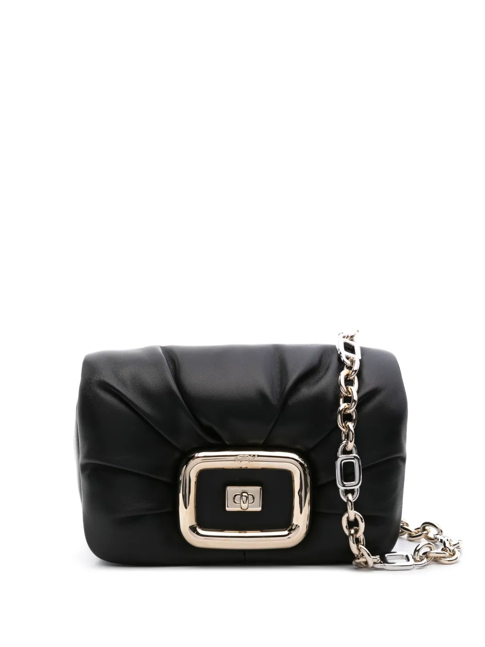 Roger Vivier mini Viv' Choc leather shoulder bag | Black | Image 1