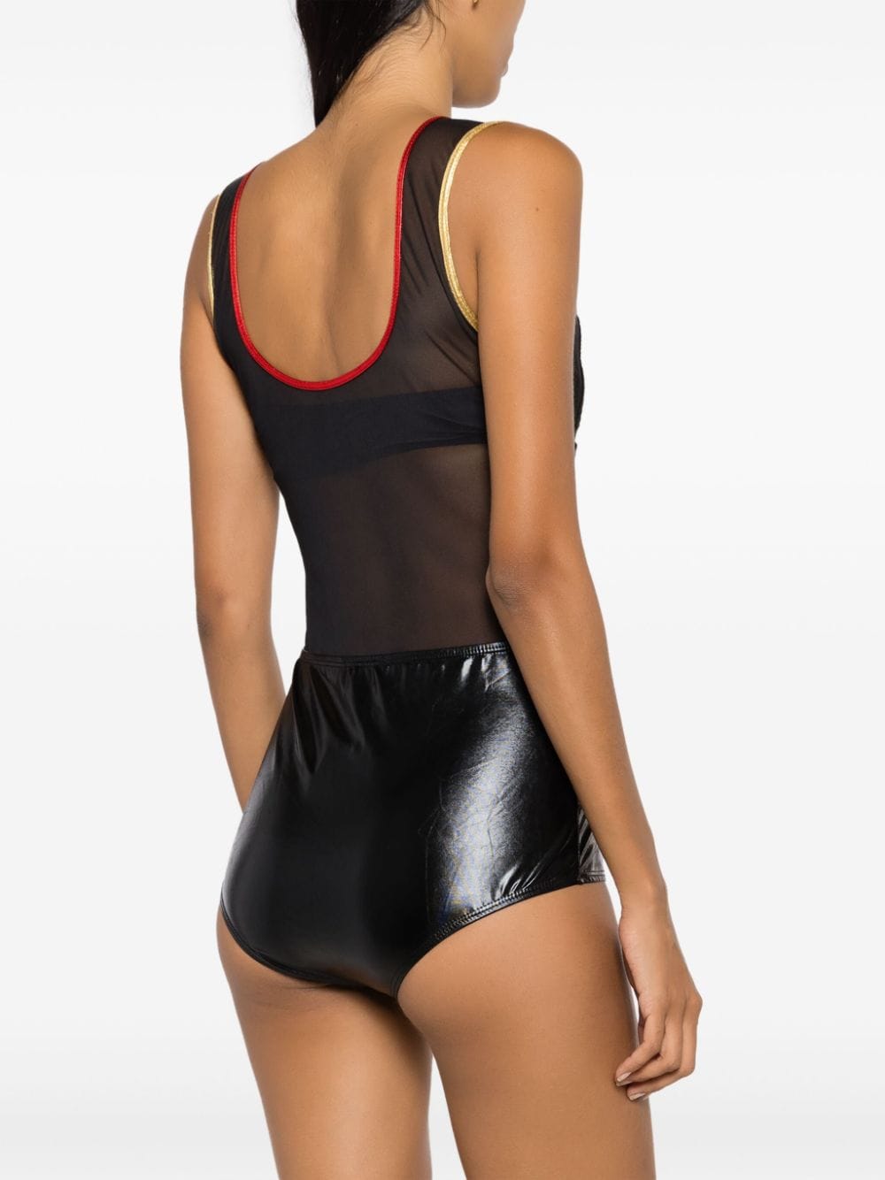 Shop Brigitte Carnaval Panelled Swimsuit In Black