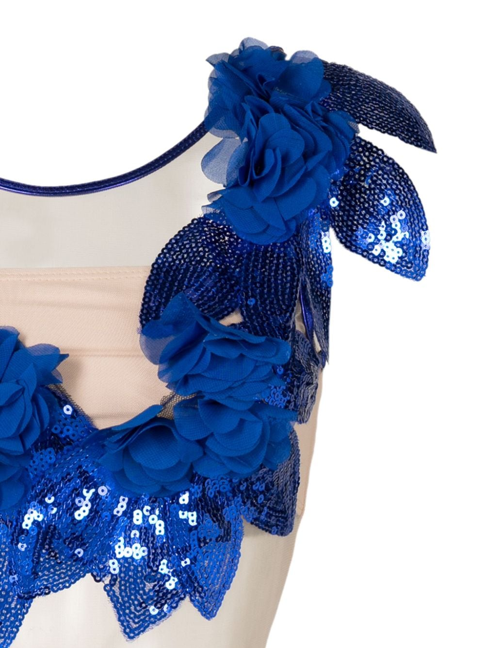 Shop Brigitte Sequin-embellished Metallic One-piece In Blue
