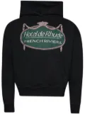RHUDE graphic-print cotton hoodie - Black