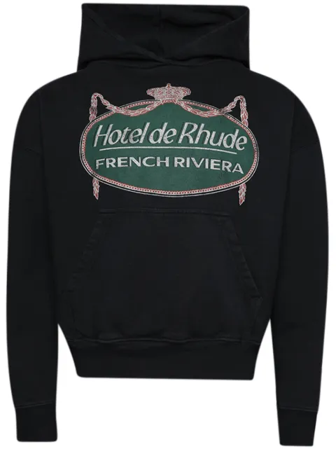 RHUDE graphic-print cotton hoodie