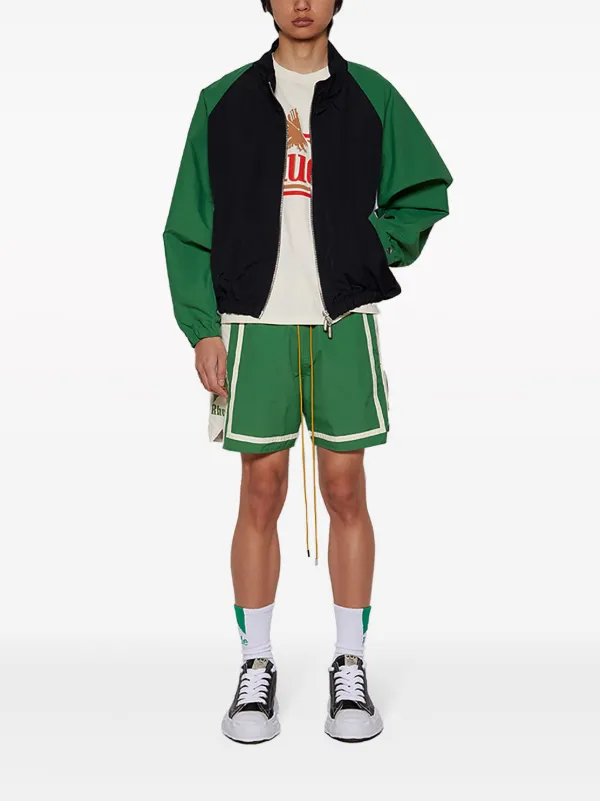 RHUDE colour-block Track Jacket | Green | FARFETCH