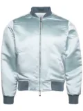 RHUDE logo-applique satin bomber jacket - Green