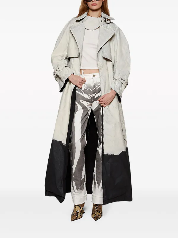 The Attico abstract-print Jeans | Grey | FARFETCH