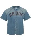 RHUDE Baseball denim shirt - Blue