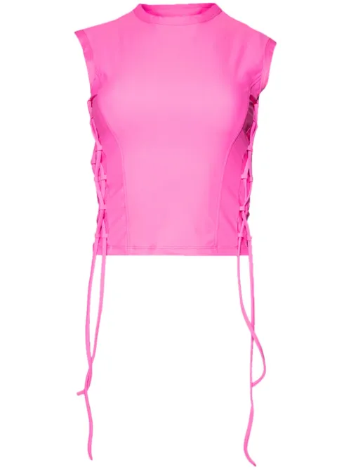 Haut crop à détail de laçage - VETEMENTS - Modalova