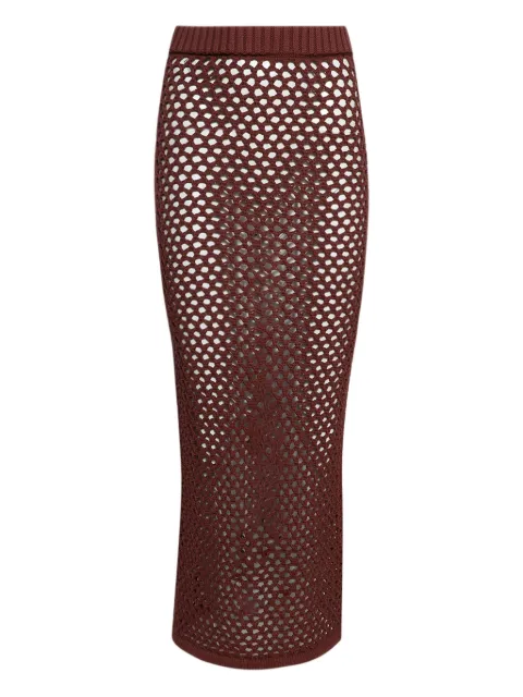 diotima crochet open-knit maxi skirt