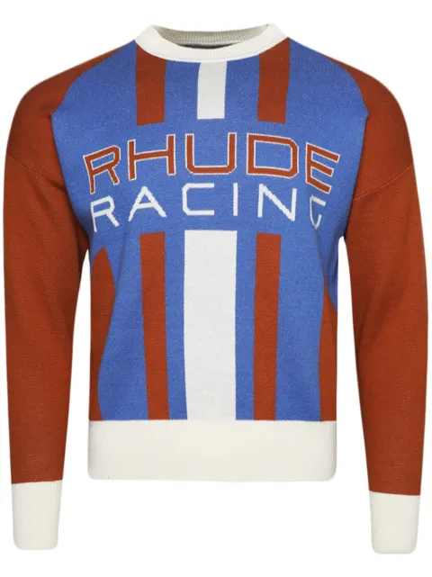 RHUDE logo intarsia wool jumper