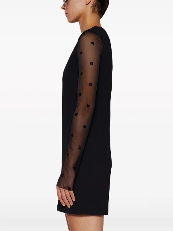 ジバンシィ Gモノグラム チュールドレス ブラック Givenchy 4G チュール ミニドレス | ブラック | FARFETCH JP