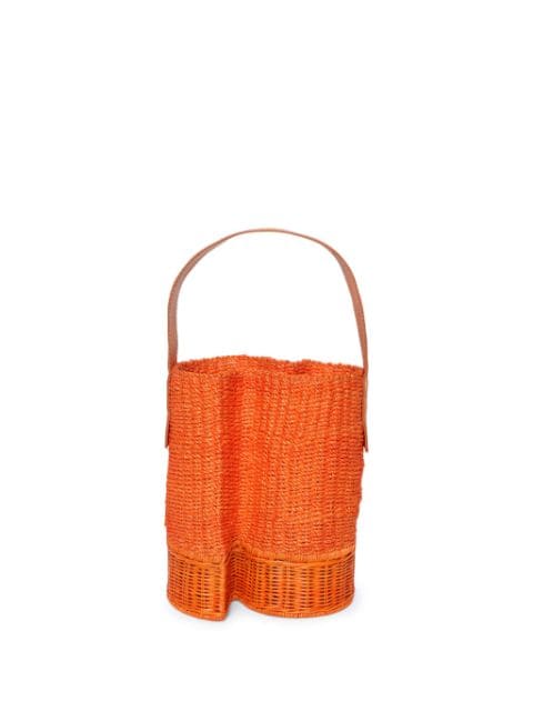 sacai small woven basket bag