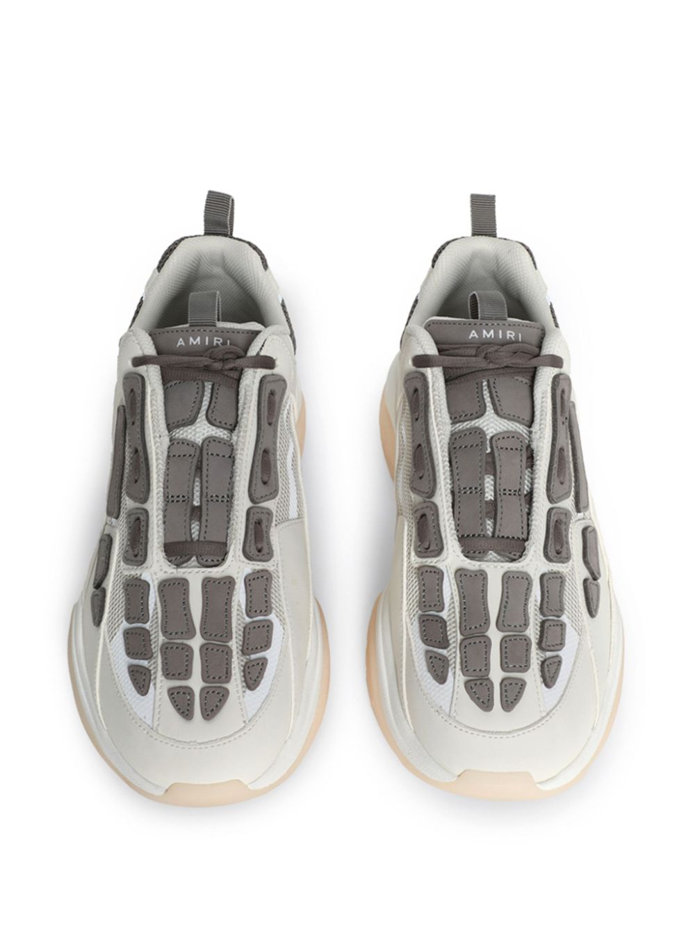 Shop Amiri Bone Runner Chunky Sneakers In 中性色