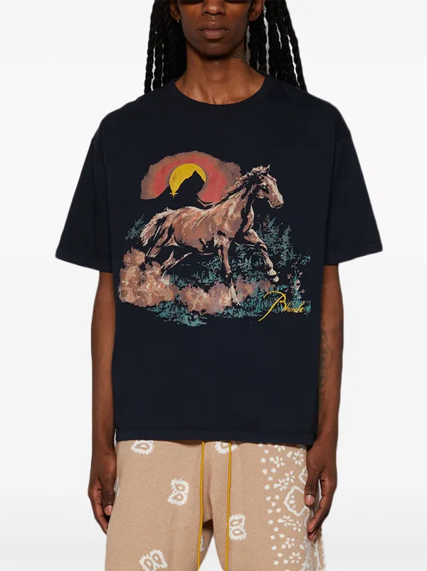 【関税込・国内発送】RHUDE ロゴ Tシャツ ブラック RHUDE ロゴ Tシャツ | ブラック | FARFETCH JP