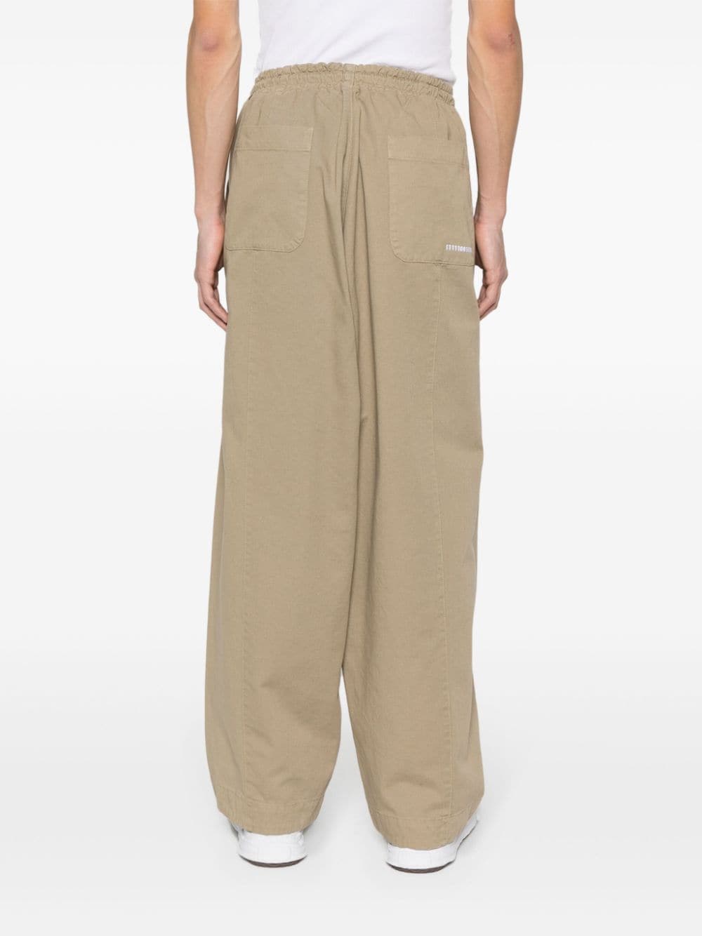 Shop Société Anonyme Twill Tapered-leg Trousers In Neutrals