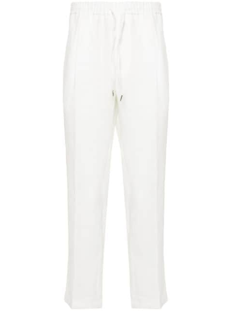 Briglia 1949 Wimbledons mid-rise linen tapered trousers