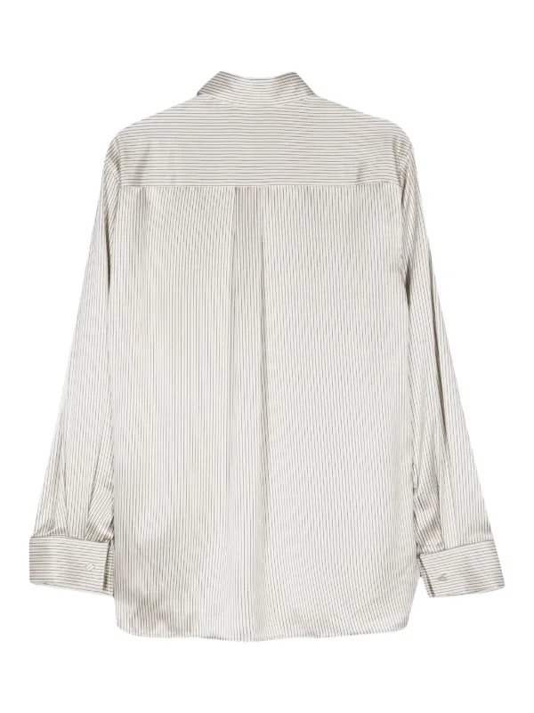 SAINT LAURENT　22AW　ストライプシルクシャツ　サイズ40 SAINT LAURENT 22AW ストライプシルクシャツ サイズ40 三越伊勢丹