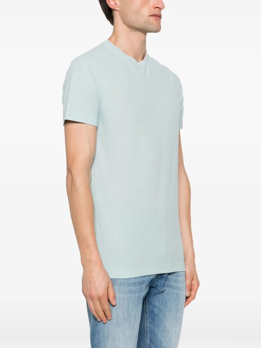 Zanone T-shirt met ronde hals Blauw