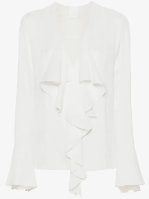 Givenchy шелковая блузка с логотипом 4G