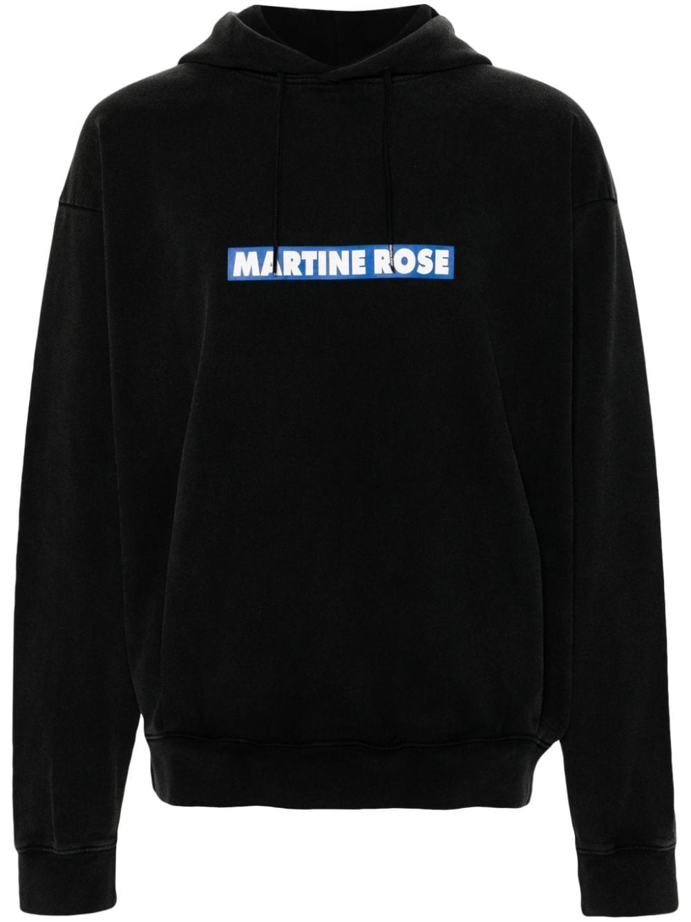 Shop Martine Rose Blow Your Mind Logo-print Hoodie In Black