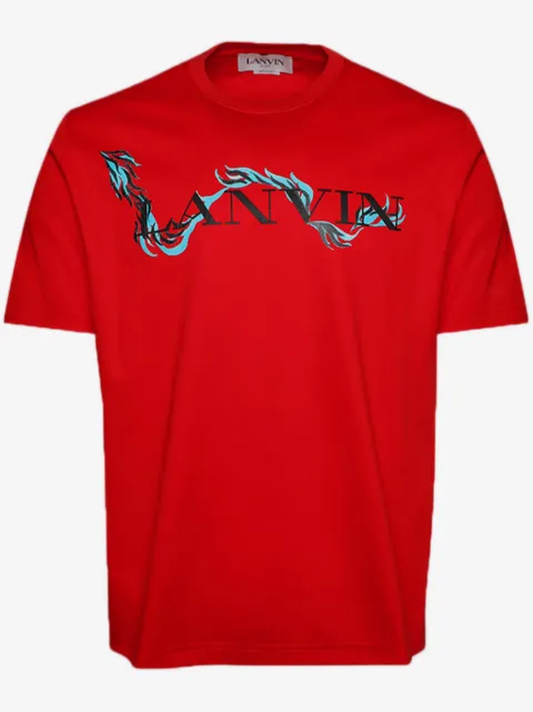Lanvin playera con logo estampado