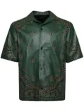 AMIRI bandana-pattern leather shirt - Green