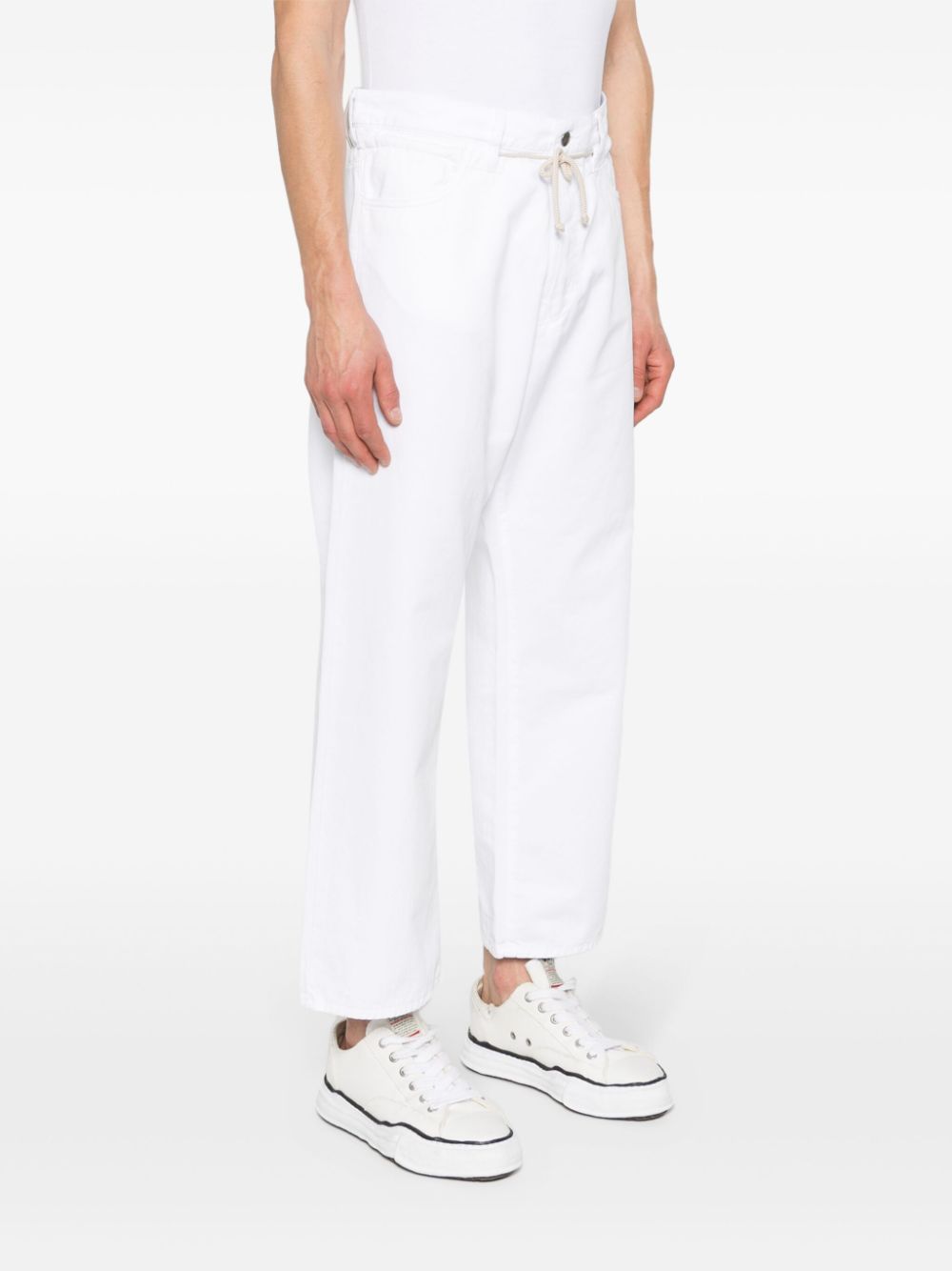 Shop Société Anonyme Giant Drop-crotch Drawstring Trousers In White