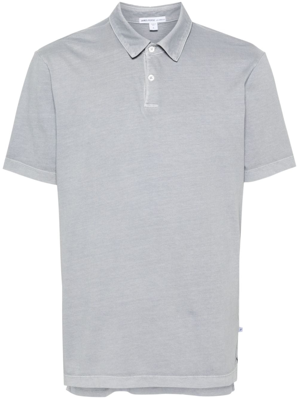 James Perse Jersey Polo Shirt In Gray