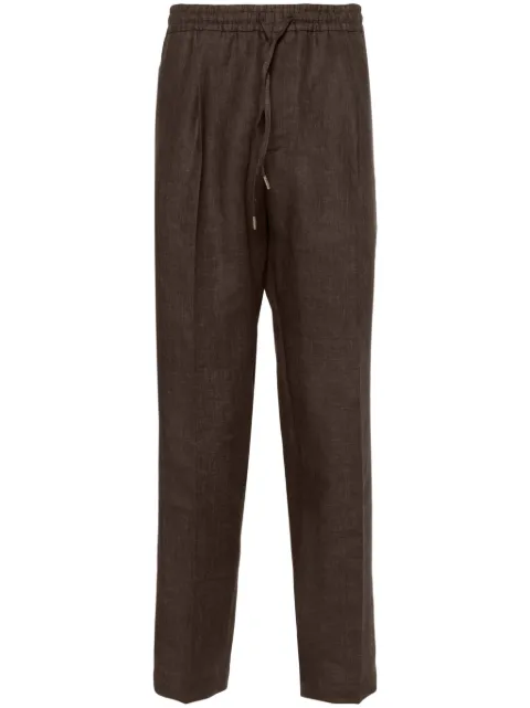 Briglia 1949 Wimbledons mid-rise linen tapered trousers