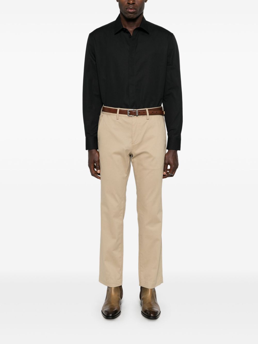 Saint Laurent strech-cotton chino trousers - Neutrals