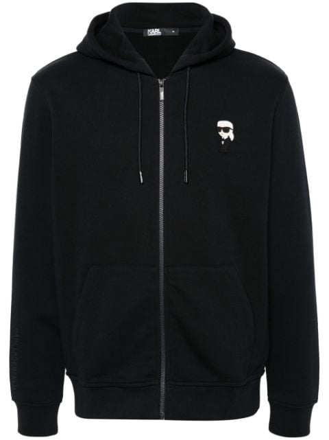 Karl Lagerfeld Ikonik Karl-motif zipped hoodie