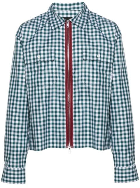  RASSVET checked zip-up shirt